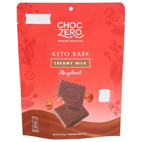 Choczero Milk Chocolate Hazelnut Keto Bark