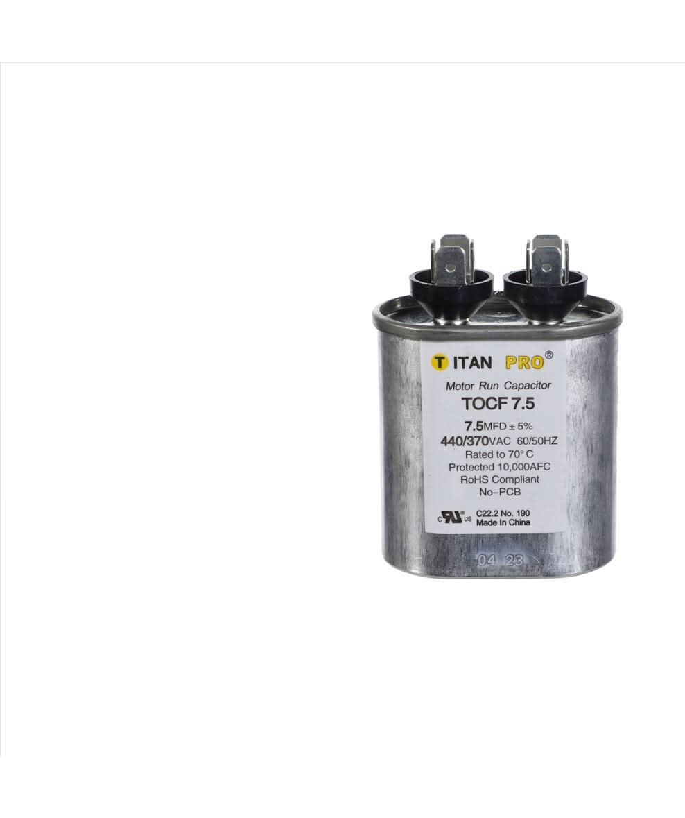 Titan Pro 7.5 Mfd 440 V Oval Run Capacitor