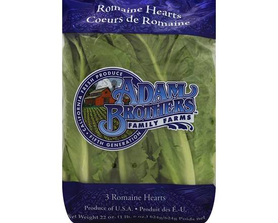 Adam Brothers Family Farms · Romaine Lettuce Hearts (3 ct)