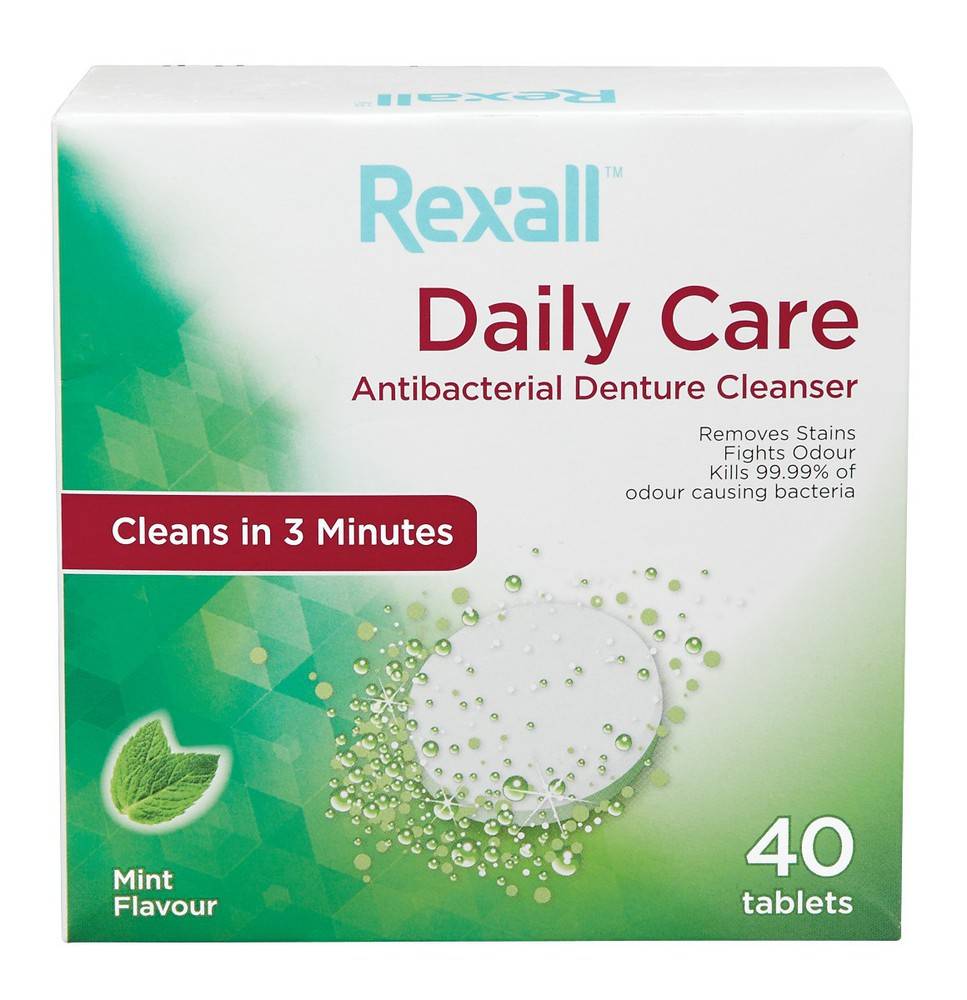Rexall Antibacterial Denture Mint Cleanser Tablets Delivery Near Me Order Online Uber Eats
