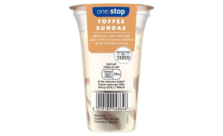 One Stop Toffee Sundae 136g (392935)