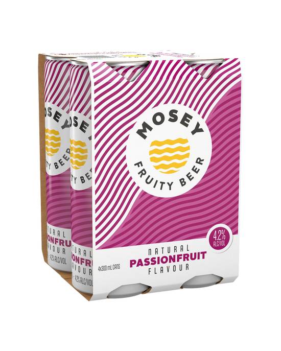Mosey Passionfruit Fruity Beer Can 4X300ml