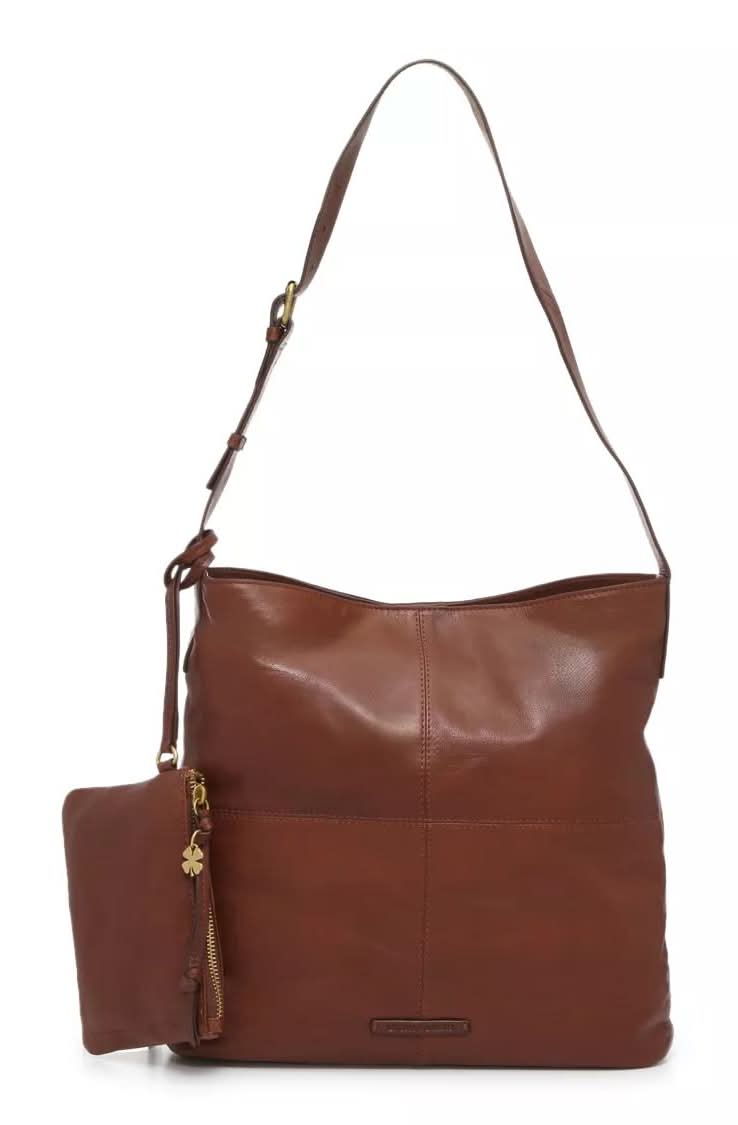 Lucky Brand Kora Leather Shoulder Bag (Dark Brown One Size)