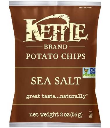 Kettle Brand Potato Chips Sea Salt 2 oz Bag