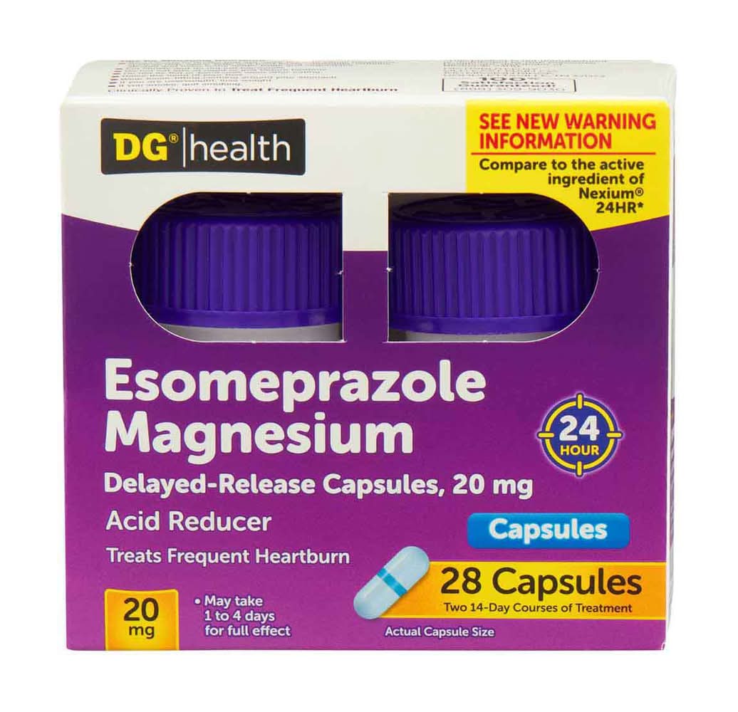 Dg Health Esomeprazole Magnesium 20 Mg Delayed-Release Capsules 28 Ct