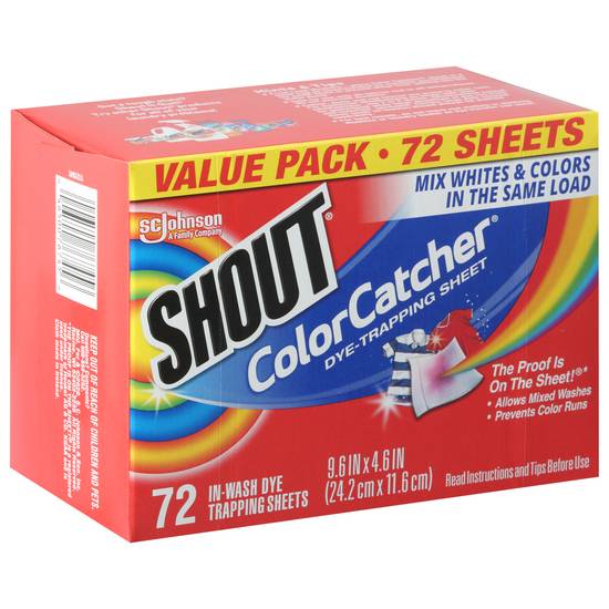 Shout Colorcatcher In-Wash Dye-Trapping Sheet