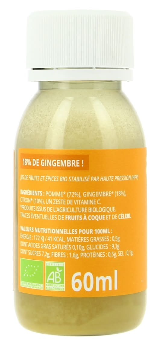 Paf Shot absolu du jus de pomme gingembre et citron bio Livraison de  produits  proximit | Commandez en ligne | Uber Eats