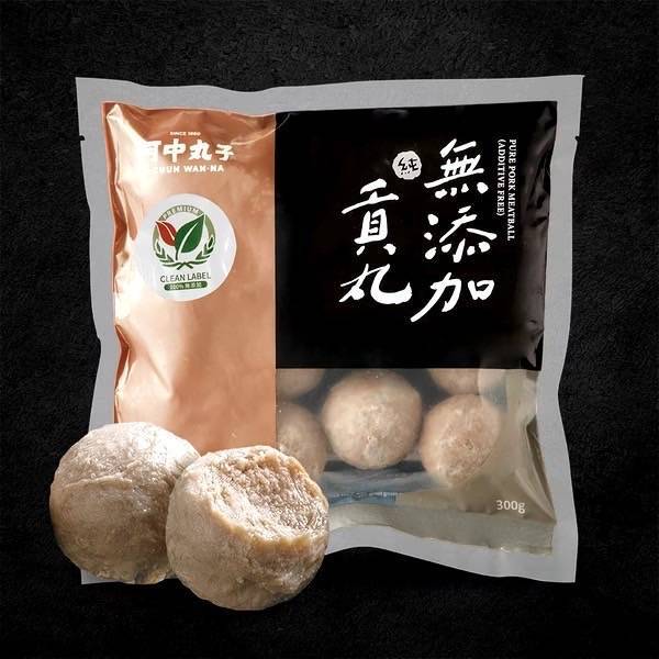 無添加原味豬肉貢丸（無磷酸鹽）300g  (荳牛肉鋪61、62攤/B007-40)