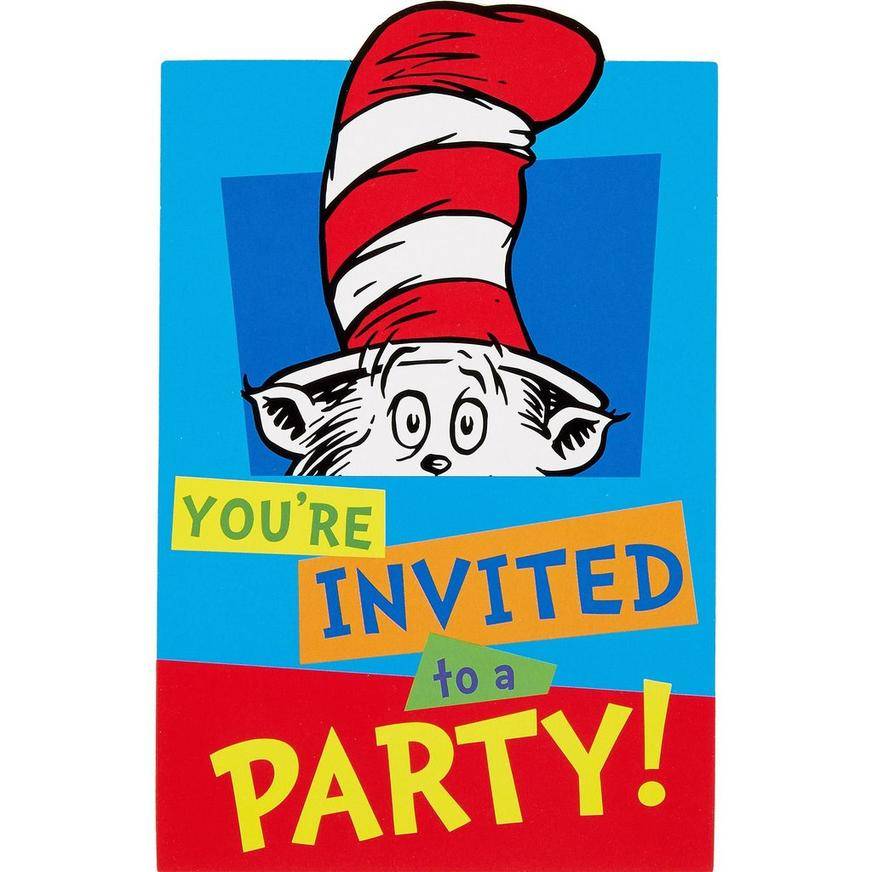 Dr. Seuss Invitations 8ct