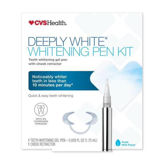 CVS Health Deeply White Whitening Pen Kit, Fresh Mint