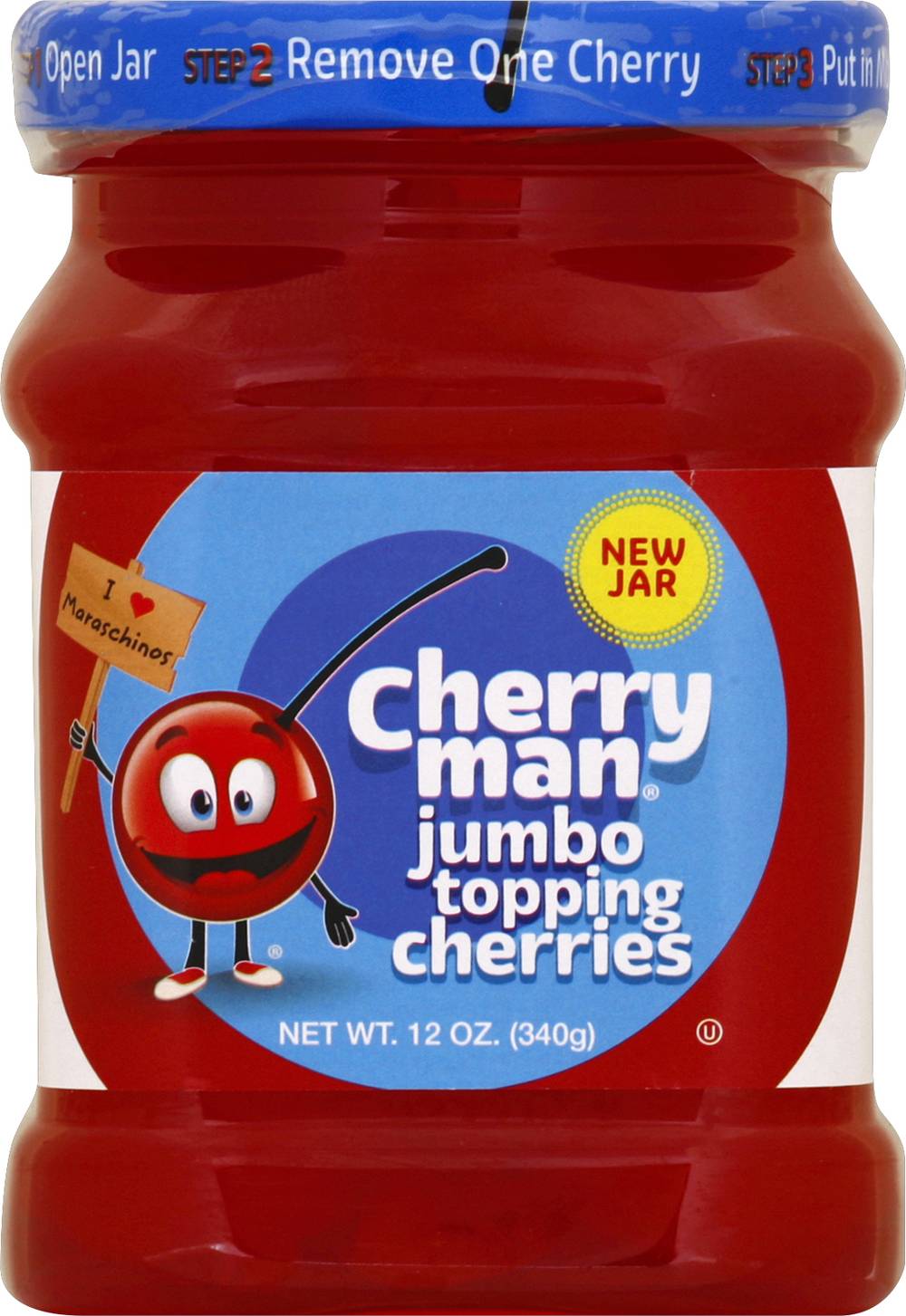 Cherry Man Jumbo Topping Cherries (12 oz)