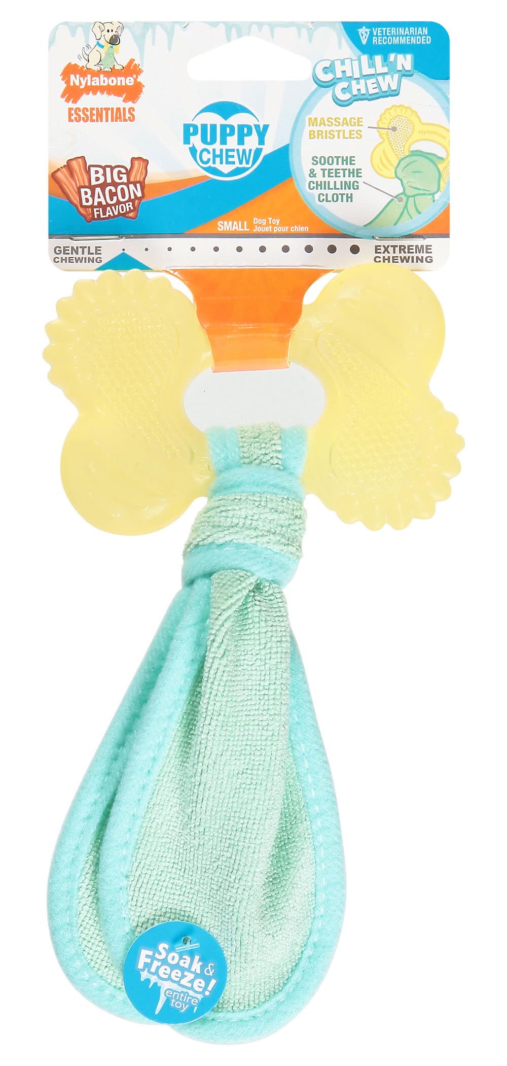 Nylabone Chill'n Chew Toy, Big Bacon, Puppy-Small
