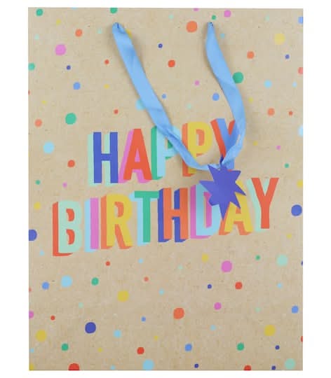 Celebrate It Happy Birthday Kraft Gift Bag, Large