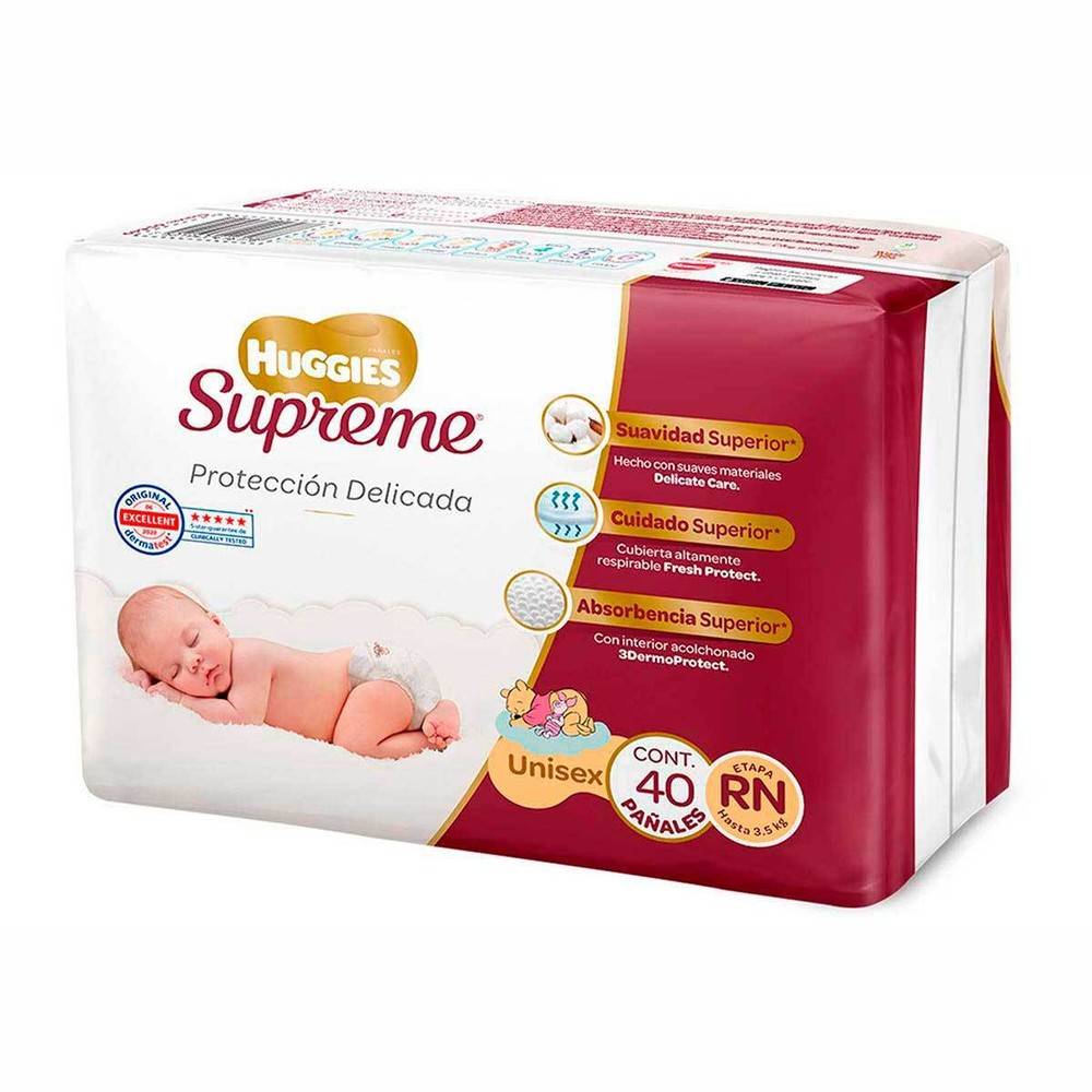 Huggies · Supreme pañales desechables para bebés, RN (40 un)