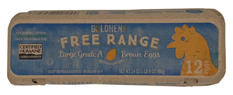 Goldhen Free Range Large Brown Grade A Eggs, 12 count