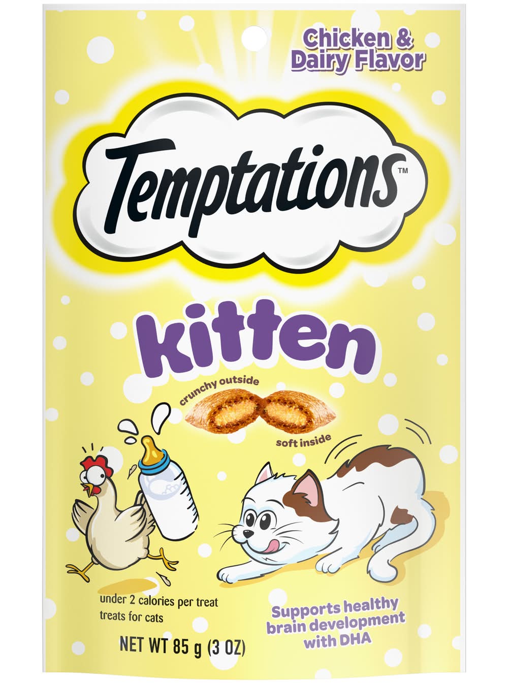 Temptations Crunchy and Soft Kitten Treats, Chicken (3 oz)