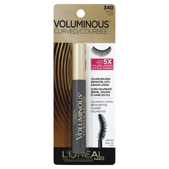 L'oréal Voluminous Black 340 Curved Brush Mascara