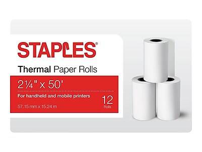 Staples Thermal Fax Paper 2.25 X 50'