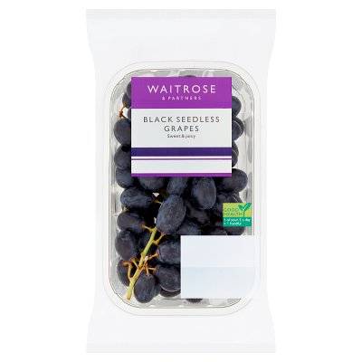 Waitrose Black Seedless Grapes (400g)