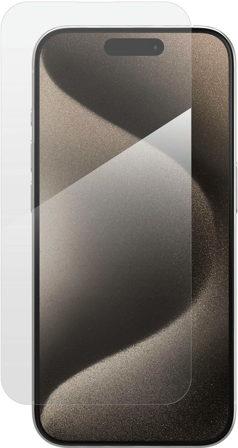 ZAGG - Glass+ Defense Screen Protector for Apple iPhone 15 Pro - Clear