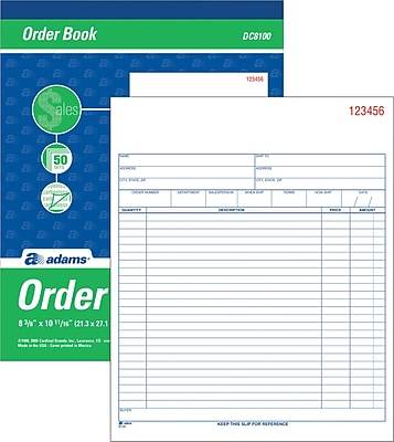 Adams 2-part Carbonless Work Orders Book Set