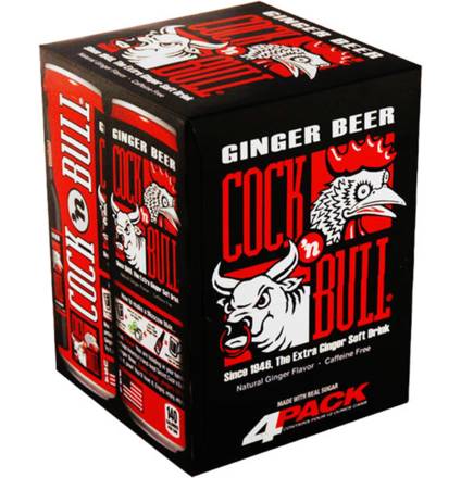 Cock-N-Bull Ginger Beer, 4x 12 oz cans