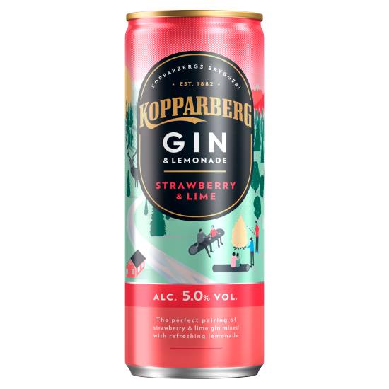 Kopparberg Gin & Lemonade Strawberry & Lime (250ml)