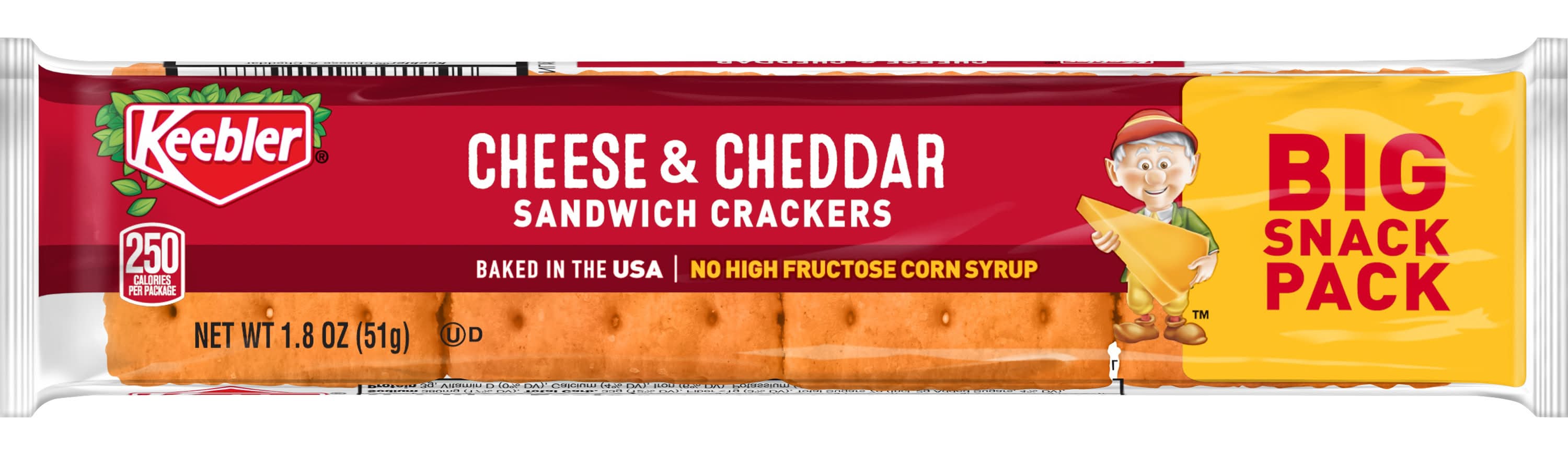 Keebler Sandwich Crackers, Cheddar, Cheese (1.8 oz)