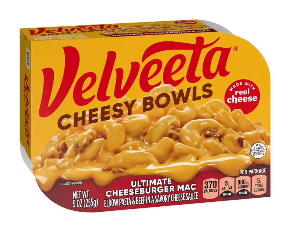 Velveeta Cheesy Bowls Ultimate Cheese Burger Mac