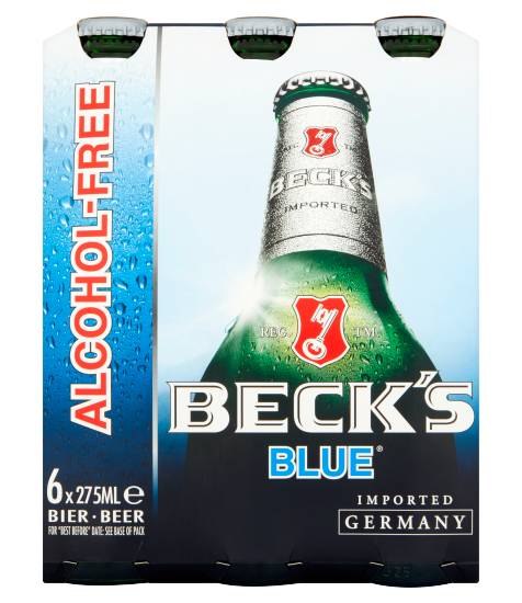 Beck's Blue Alcohol Free Beer Bottles (6 x 275ml)