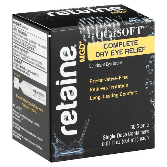 Ocusoft Retaine Mgd Lubricant Drops Complete Dry Eye Relief (30 ct)