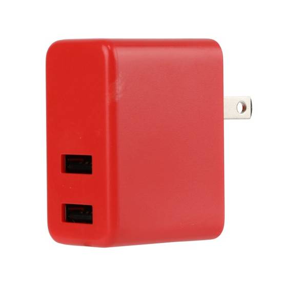 Vivitar Dual-USB OD5022 Wall Charger, Red
