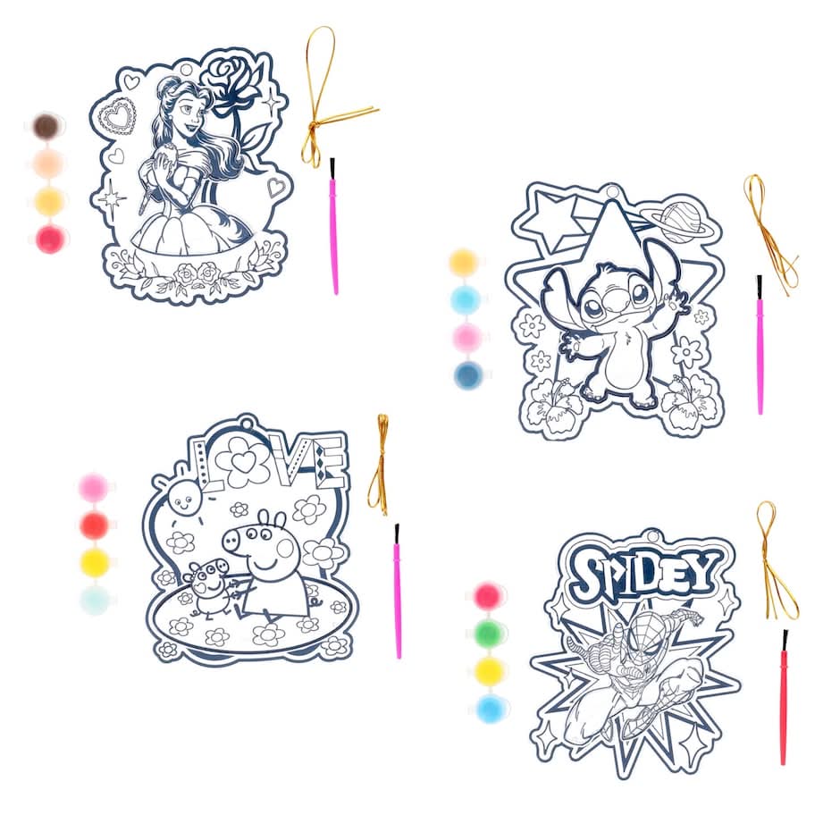 Licensed Character Diy Plastic Suncatchers, 4.7 x5.6 in