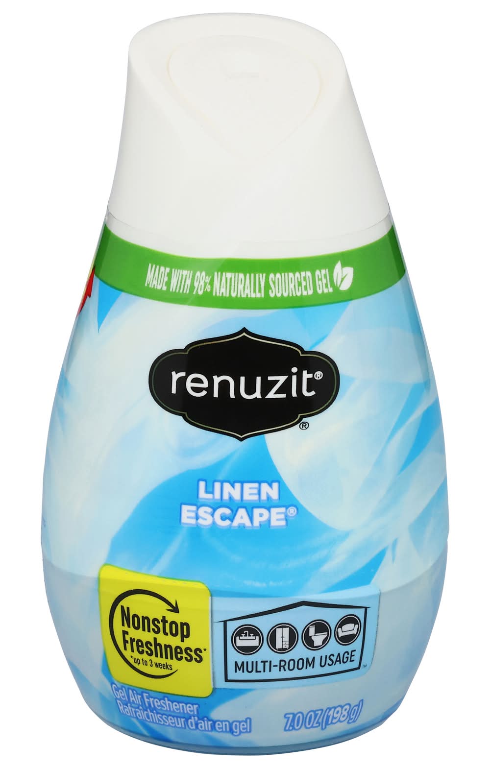 Renuzit Linen Escape Gel Air Freshener, Linen Escape (7 oz)