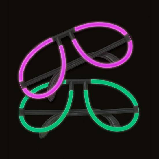 Party City Superglowae Glasses (4 ct) (unisex/neon/green)