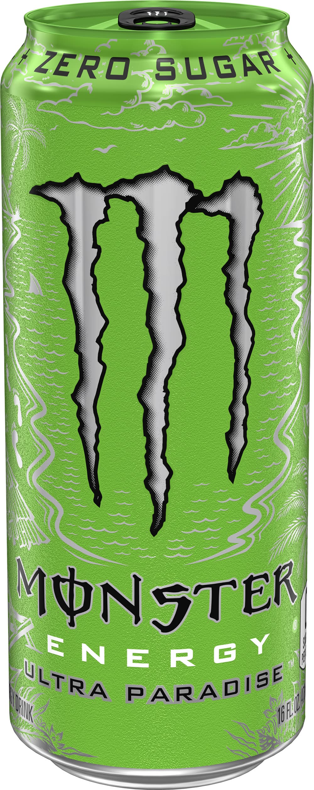 Monster Ultra Zero Sugar Energy Drink, Ultra Paradise (16 fl oz)