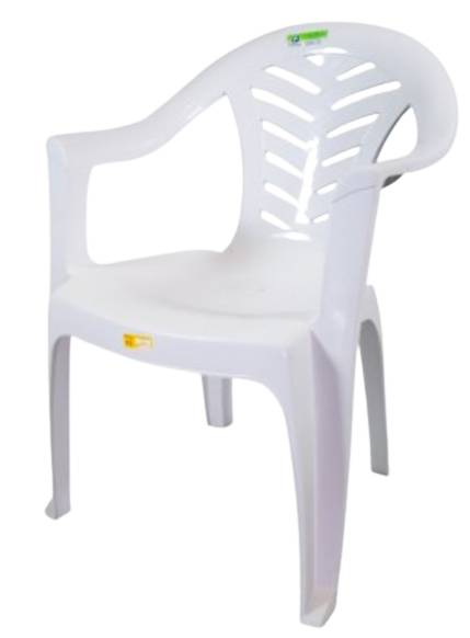 Plastex Cadeira tambaba com braço plástica branca