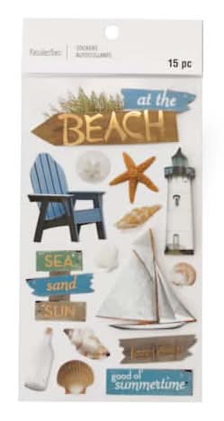 Recollections At the Beach Stickers, 4x8.5 in (15 ct)