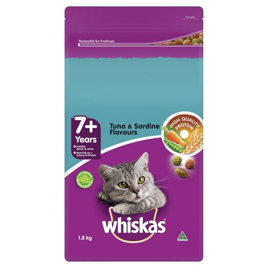Whiskas Wet Cat Food Tuna & Sardine Flavours 1.8kg