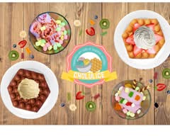 CHOLULICE helados en rollo & bubble waffles
