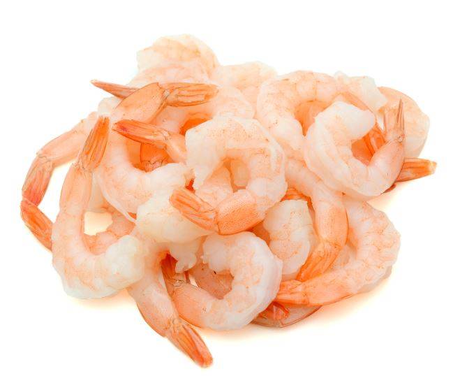 Frozen Shrimp - 21/25, Cooked, Peeled & Deveined, Tail-on, IQF - 2 lb bag