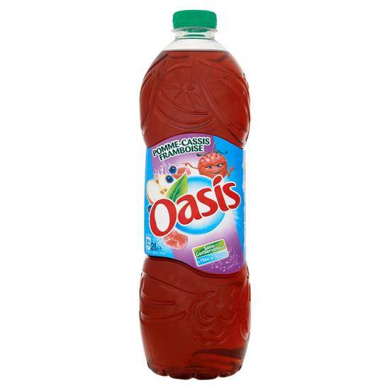 Boisson aux fruits pomme-cassis framboise OASIS - la bouteille de 2L