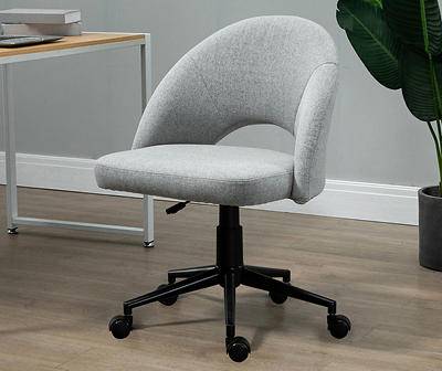 Real Living Seven Hills Swivel Bucket Office Chair, Medium, Gray