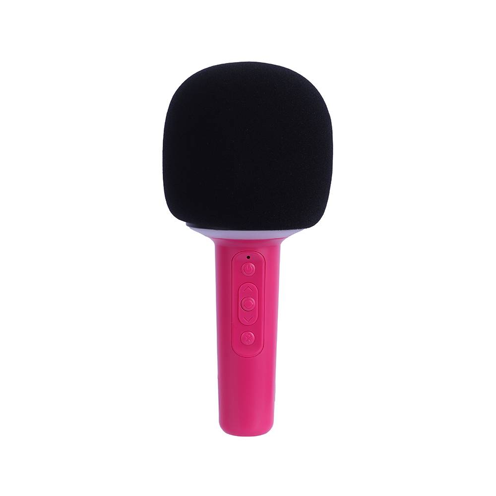 Miniso micrófono para karaoke con bocina y luces (rosa)