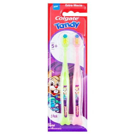 Colgate kit escova dental infantil tandy extra macia (2 unidades)