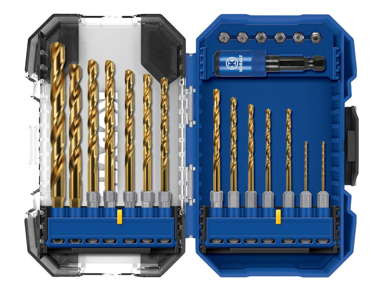 Kobalt 21-Piece Assorted Titanium Jobber Length Twist Drill Bit Set | 89383