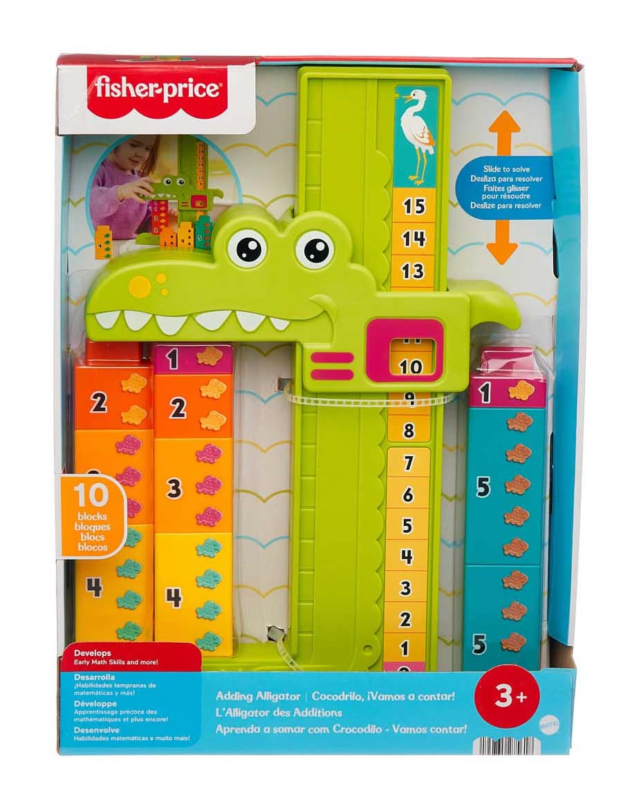 Fisher-Price Adding Alligator Educational Toy With Stacking Blocks 3y+ (10 ct)