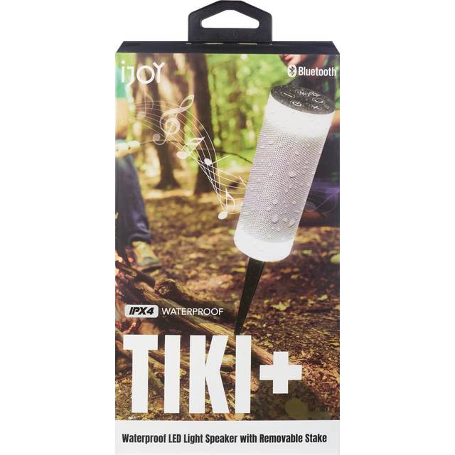 iJoy Tiki+ Waterproof Led Bluetooth Speaker, White