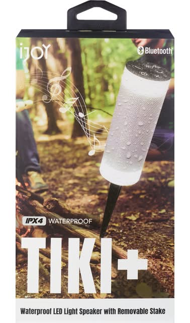 iJOY Tiki+ Waterproof Led Bluetooth Speaker, White
