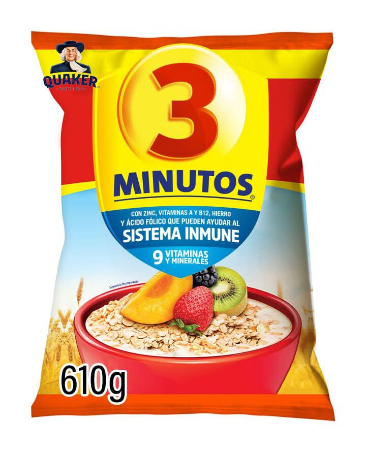 Quaker · Avena 3 minutos (610 g)